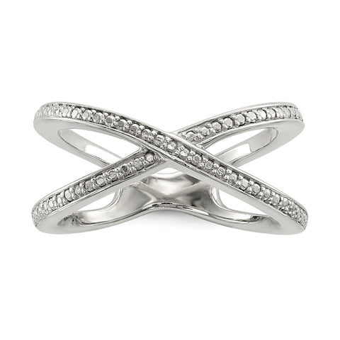Sterling Silver Diamond Accent Ring - shirin-diamonds