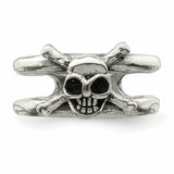 Sterling Silver Antiqued Skull Toe Ring