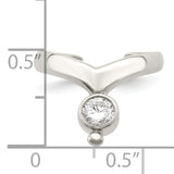 Sterling Silver CZ Dangle Toe Ring