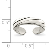 Sterling Silver Antiqued Toe Ring