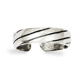 Sterling Silver Antiqued Toe Ring - shirin-diamonds
