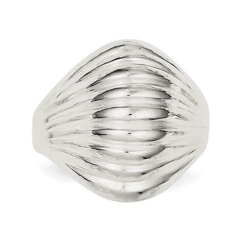 Sterling Silver Solid Domed Ring - shirin-diamonds