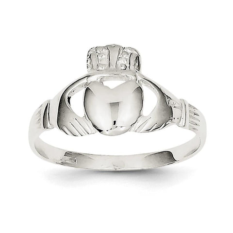 Sterling Silver Solid Claddagh Ring - shirin-diamonds