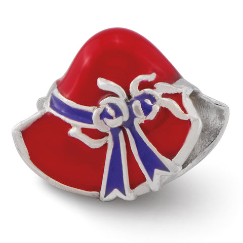 Sterling Silver Reflections Red Hat Society Bead QRS2373 Size: 9.09 x 11.82 mm QRS2373 - shirin-diamonds