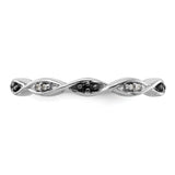 Sterling Silver Stackable Expressions Black & White Diamond Ring