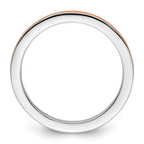 Sterling Silver Stackable Expressions Orange Enameled 1.5mm Ring