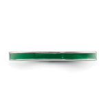 Sterling Silver Stackable Expressions Green Enameled 2.25mm Ring