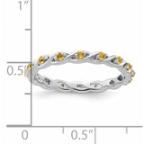 Sterling Silver Stackable Expressions Citrine Ring