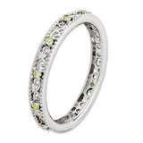 Sterling Silver Stackable Expressions Peridot Ring