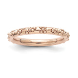 Sterling Silver Stackable Expressions Pink-plated Textured Ring - shirin-diamonds