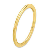 Sterling Silver Stackable Expressions Gold-plated Polished Ring