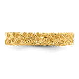 Sterling Silver Stackable Expressions Gold-plated Carved Band