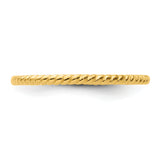 Sterling Silver Stackable Expressions Gold-plated Twisted Ring