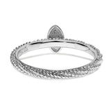 Sterling Silver Diamond Stackable Expressions Textured Ring