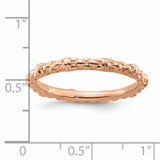 Sterling Silver Stackable Expressions Pink-plated Cable Ring