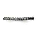 Sterling Silver Stackable Expressions Black-plated Beaded Ring