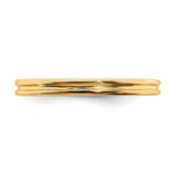 Sterling Silver Stackable Expressions Gold-plated Grooved Ring