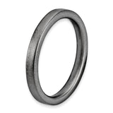 Sterling Silver Stackable Expressions Black-plated Satin Ring