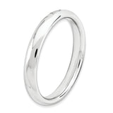 Sterling Silver Stackable Expressions Rhodium Polished Ring