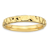 Sterling Silver Stackable Expressions Gold-plated Ring - shirin-diamonds