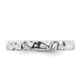 Sterling Silver Stackable Expressions Rhodium Ring