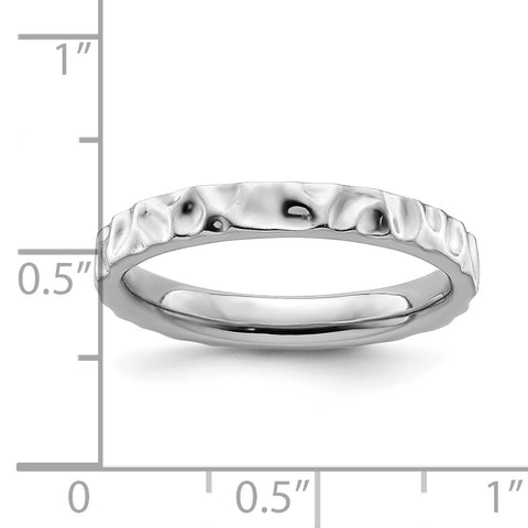 Sterling Silver Stackable Expressions Rhodium Ring