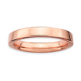 Sterling Silver Stackable Expressions Pink-plated Ring - shirin-diamonds