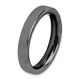 Sterling Silver Stackable Expressions Black-plated Ring