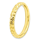 Sterling Silver Stackable Expressions Gold-plated Ring QSK274