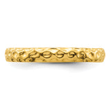 Sterling Silver Stackable Expressions Gold-plated Ring QSK274