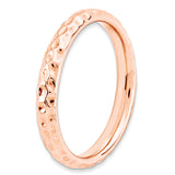 Sterling Silver Stackable Expressions Pink-plated Ring QSK276
