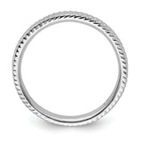 Sterling Silver Stackable Expressions Rhodium Ring QSK279