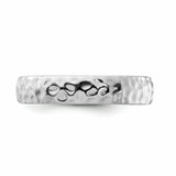 Sterling Silver Stackable Expressions Rhodium Ring QSK287