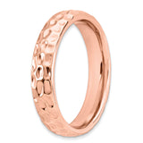 Sterling Silver Stackable Expressions Pink-plated Ring QSK288