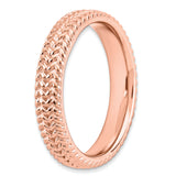 Sterling Silver Stackable Expressions Pink-plated Ring