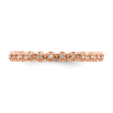 Sterling Silver Stackable Expressions Diamond Pink-plated Ring