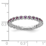 Sterling Silver Stackable Expressions Amethyst Ring Size 8