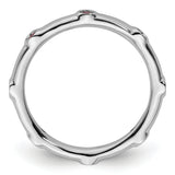 Sterling Silver Stackable Expressions Created Ruby Ring