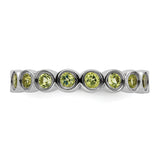 Sterling Silver Stackable Expressions Peridot Ring