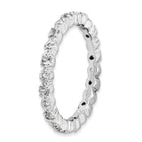 Sterling Silver Stackable Expressions White Topaz & Diamond Ring