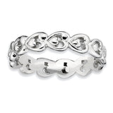 Sterling Silver Stackable Expressions Polished Heart Ring - shirin-diamonds