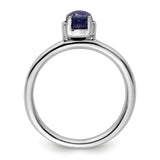 Sterling Silver Stackable Expressions Polished Blue Lapis Ring