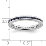 Sterling Silver Stackable Expressions Polished Created Sapphire Ring