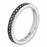 Sterling Silver Stackable Expressions Marcasite Band