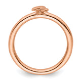Sterling Silver Stackable Expressions Rose Gold Awareness Ribbon Ring