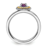 Sterling Silver & 14k Stackable Expressions Sterling Silver Amethyst Ring