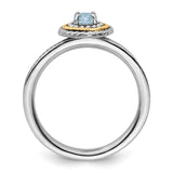 Sterling Silver & 14k Stackable Expressions Sterling Silver Aquamarine Ring