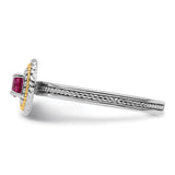 Sterling Silver & 14k Stackable Expressions Created Ruby Ring