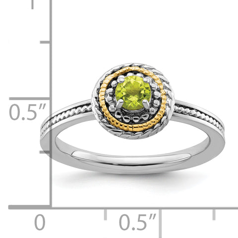 Sterling Silver & 14k Stackable Expressions Sterling Silver Peridot Ring