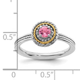 Sterling Silver & 14k Stackable Expressions Pink Tourmaline Ring
